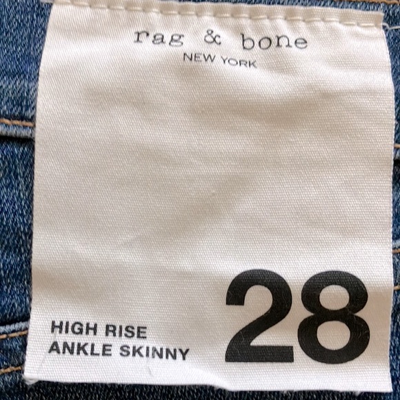 Rag & bone jeans brand new, soft, stretchy, stylish dark wash jeans, high rise - Picture 4 of 11